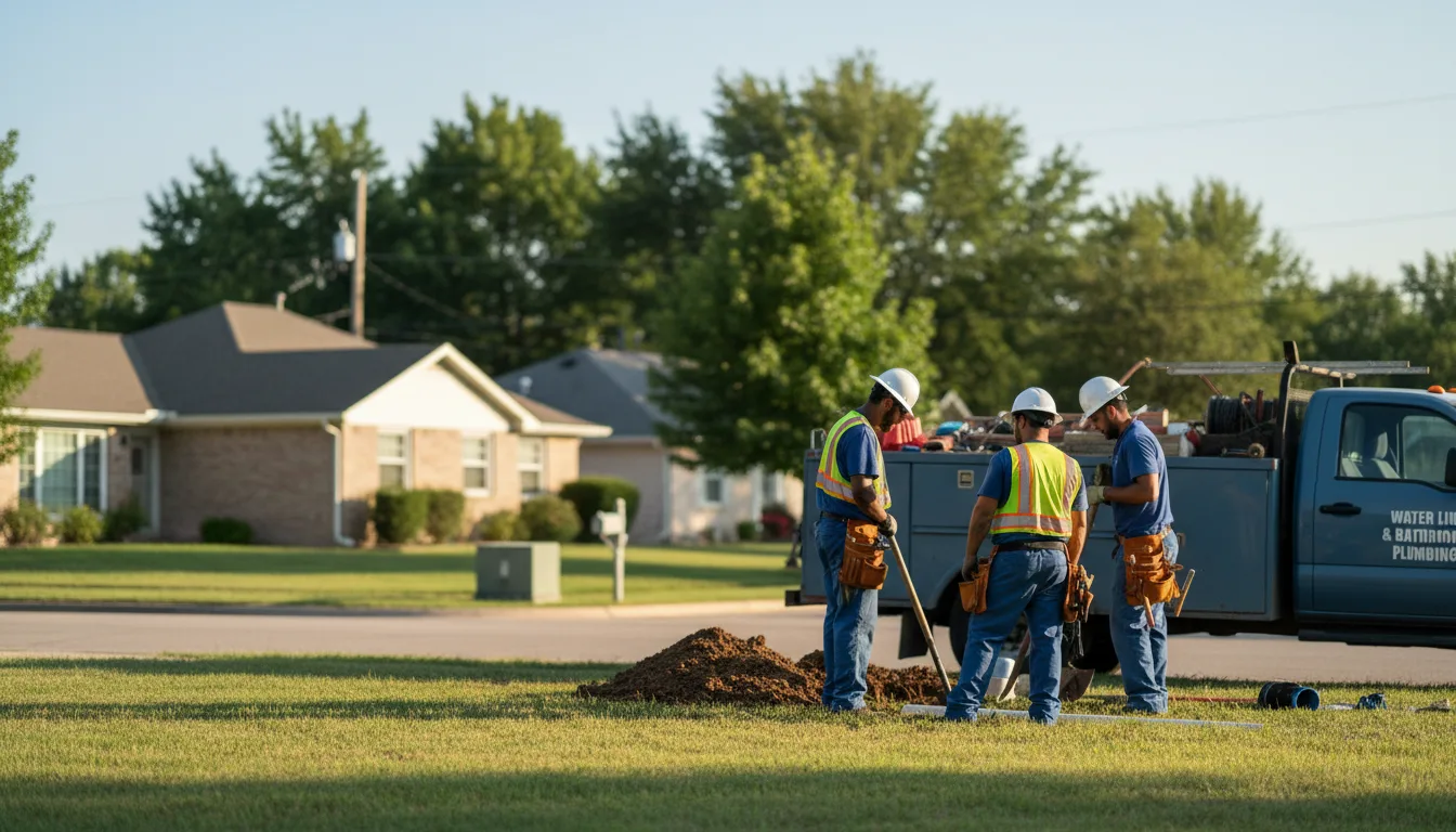 Residential water line and bathroom plumbing service in Caspian, MI